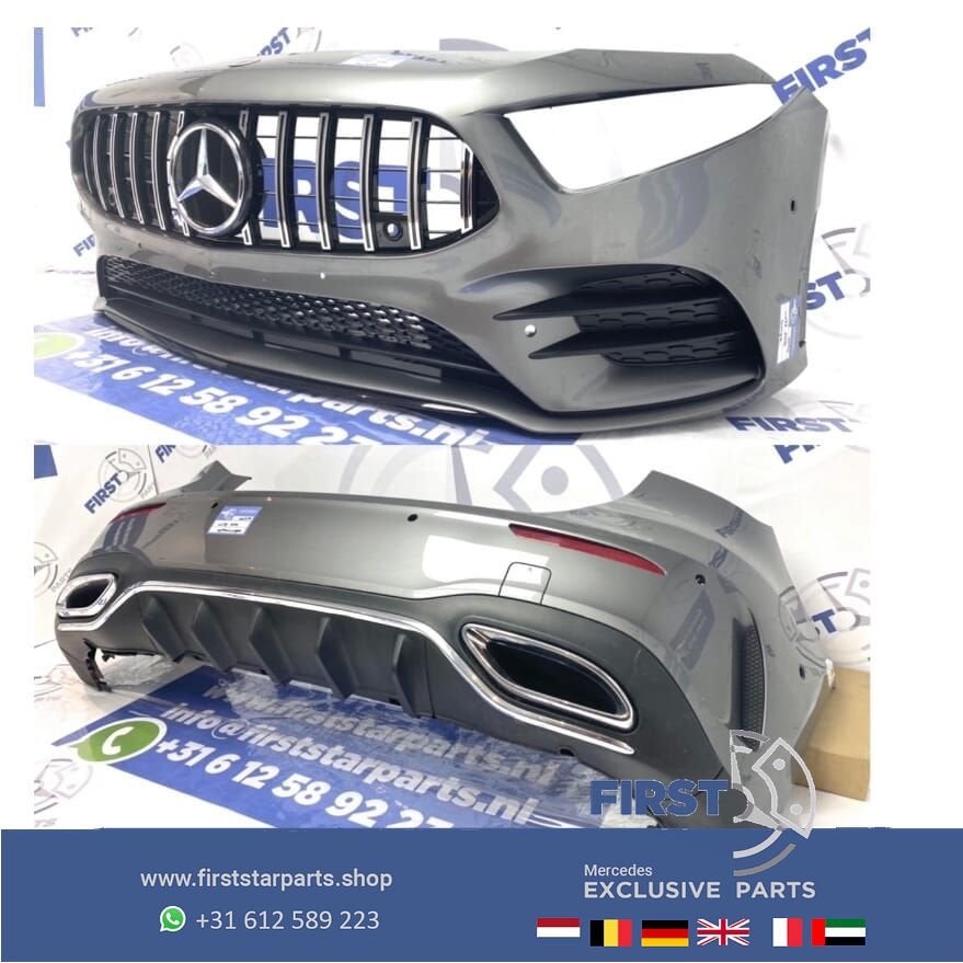 W177 AMG PAKKET ORIGINEEL Mercedes A Klasse 2018-2021 ZWART, Gebruikt, -, Ophalen of Verzenden, Bumper