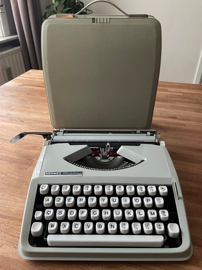 Prachtige Vintage Hermes Baby Typemachine – Jaren '70, Diversen, Typemachines, Ophalen, Gebruikt