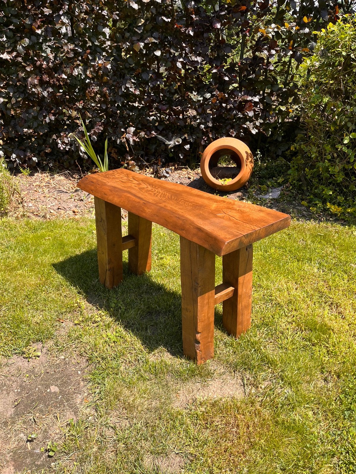 Banc entièrement en bois de chêne, Enlèvement, Neuf, Rectangulaire, Bois