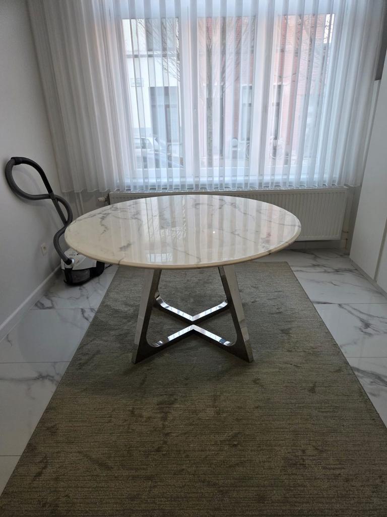 Ronde marmeren tafel 120 cm, Maison & Meubles, Tables | Tables à manger, Rond, Enlèvement