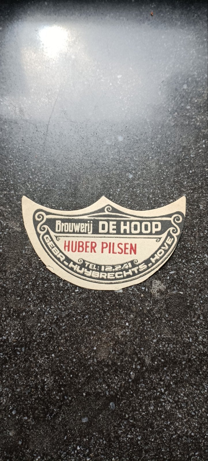 oud bieretiket oude br. De Hoop Hove, Verzamelen, Ophalen of Verzenden