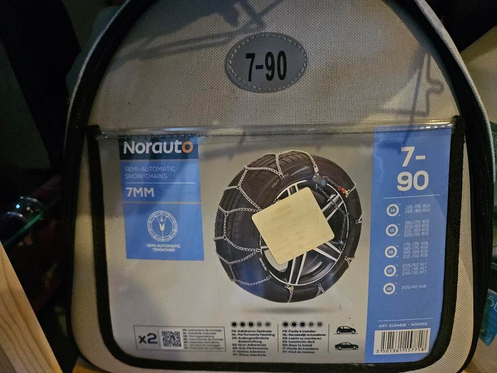 Sneeuwkettingen Norauto 7mm (nooit gebruikt), Ophalen, Nieuw