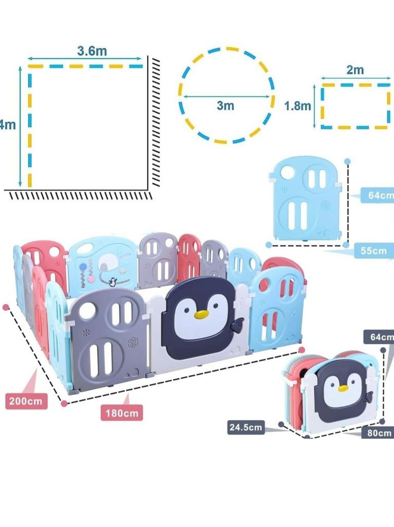 Grand parc bébé 180x200