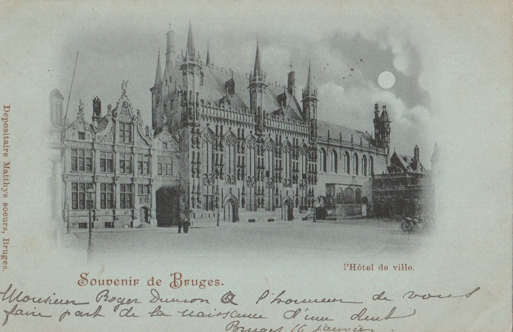 BRUGGE -  Stadhuis  + 125 Jaar oud !!!, Enlèvement ou Envoi, Avant 1920, Affranchie, Flandre Occidentale