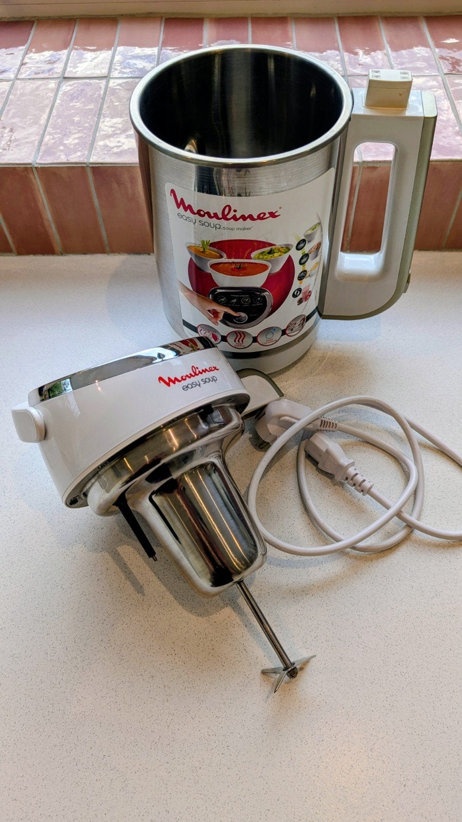 Moulinex Easy Soup LM841B10 soepmaker, Elektronische apparatuur, 1 tot 2 liter, Ophalen of Verzenden, Zo goed als nieuw