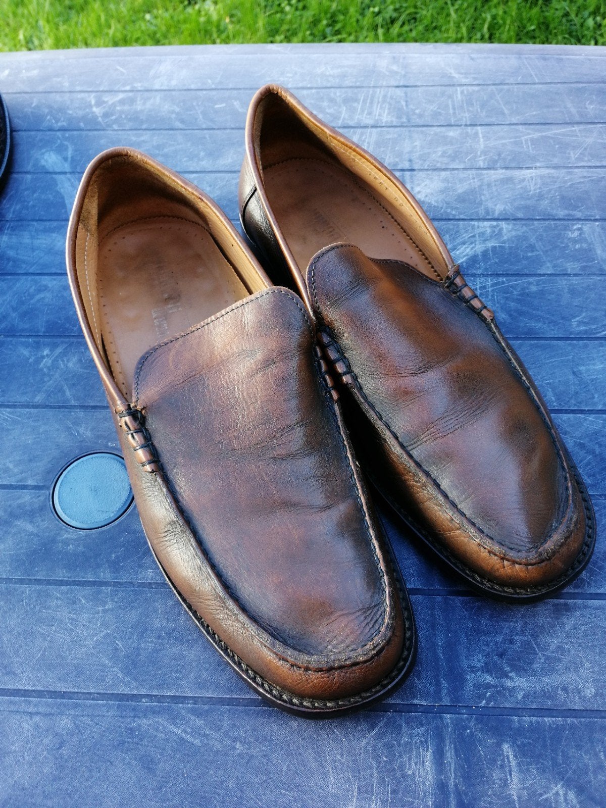 Bruine, lederen schoenen Floris van Bommel maat 43, Kleding | Heren, Ophalen of Verzenden