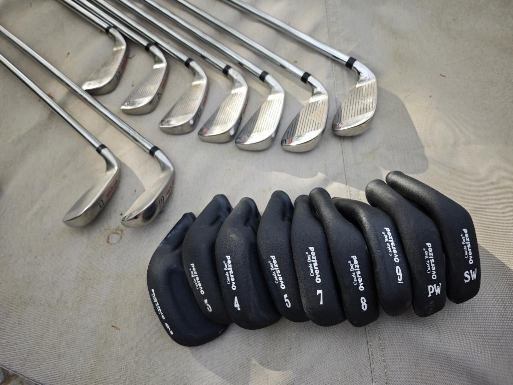 Sac de golf IZZO+ 9 clubs Wilson + 1 putter Donnay, Sports & Fitness, Golf, Enlèvement, Sac