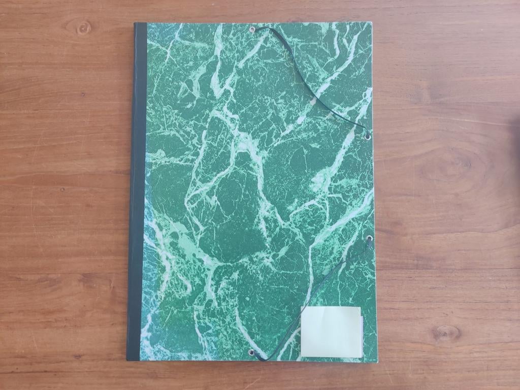 Stevige tekenmap A3 - vintage -  groen, Ophalen, Zo goed als nieuw