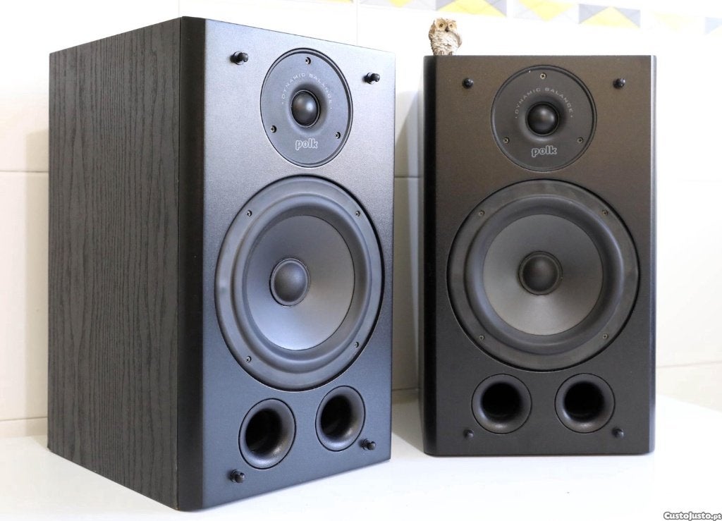Enceintes Polk Audio RT-5, Basreflex, Zo goed als nieuw, 60 tot 120 watt, Boekenplank luidspreker