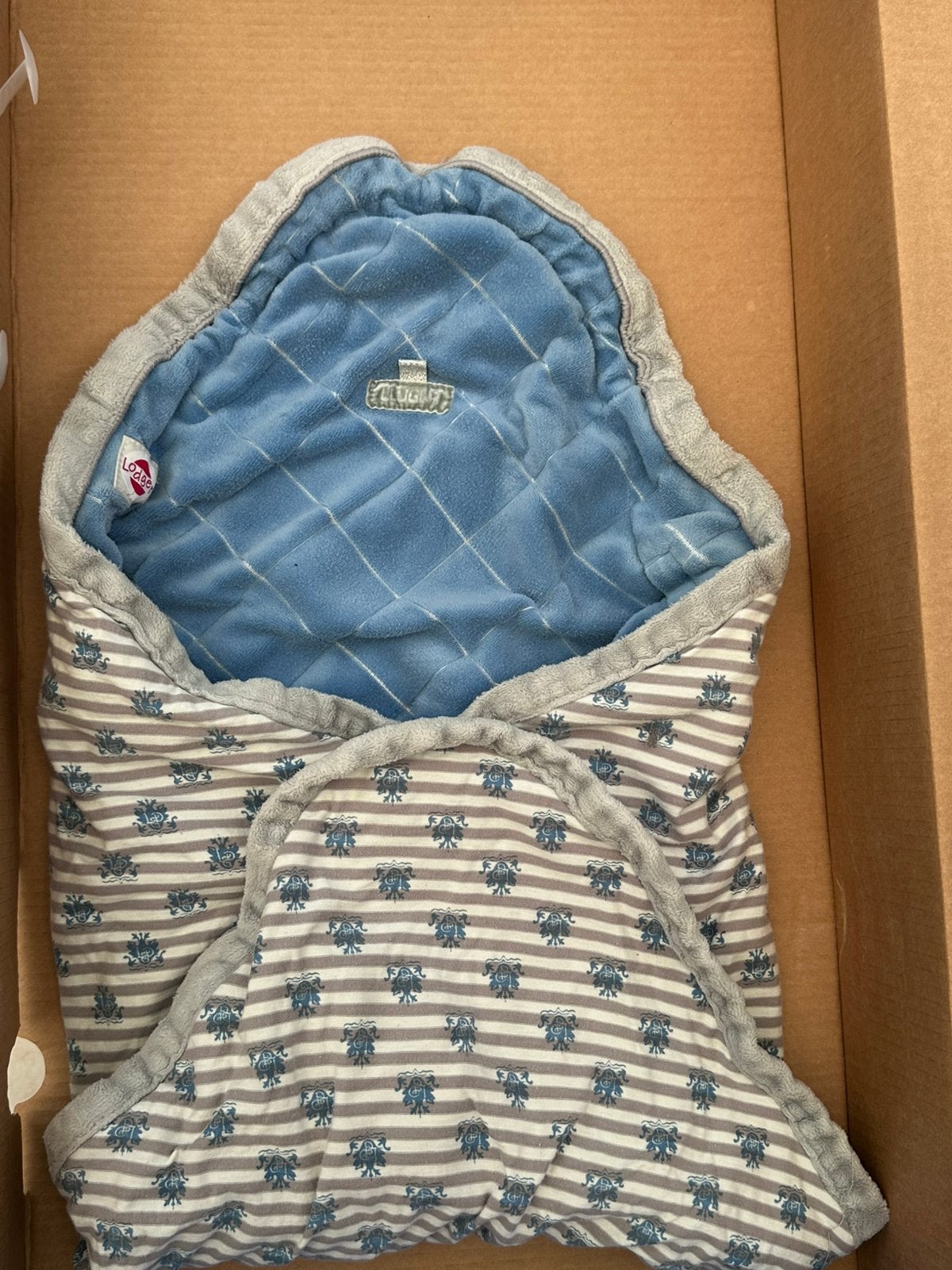 Lodger wikkeldeken blauw, Kinderen en Baby's, Ophalen of Verzenden, Gebruikt, Blauw, Lodger