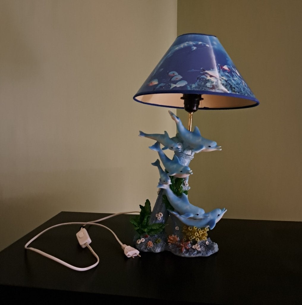 Lampe de chevet dauphins, Enlèvement, Utilisé, Lampe de chevet
