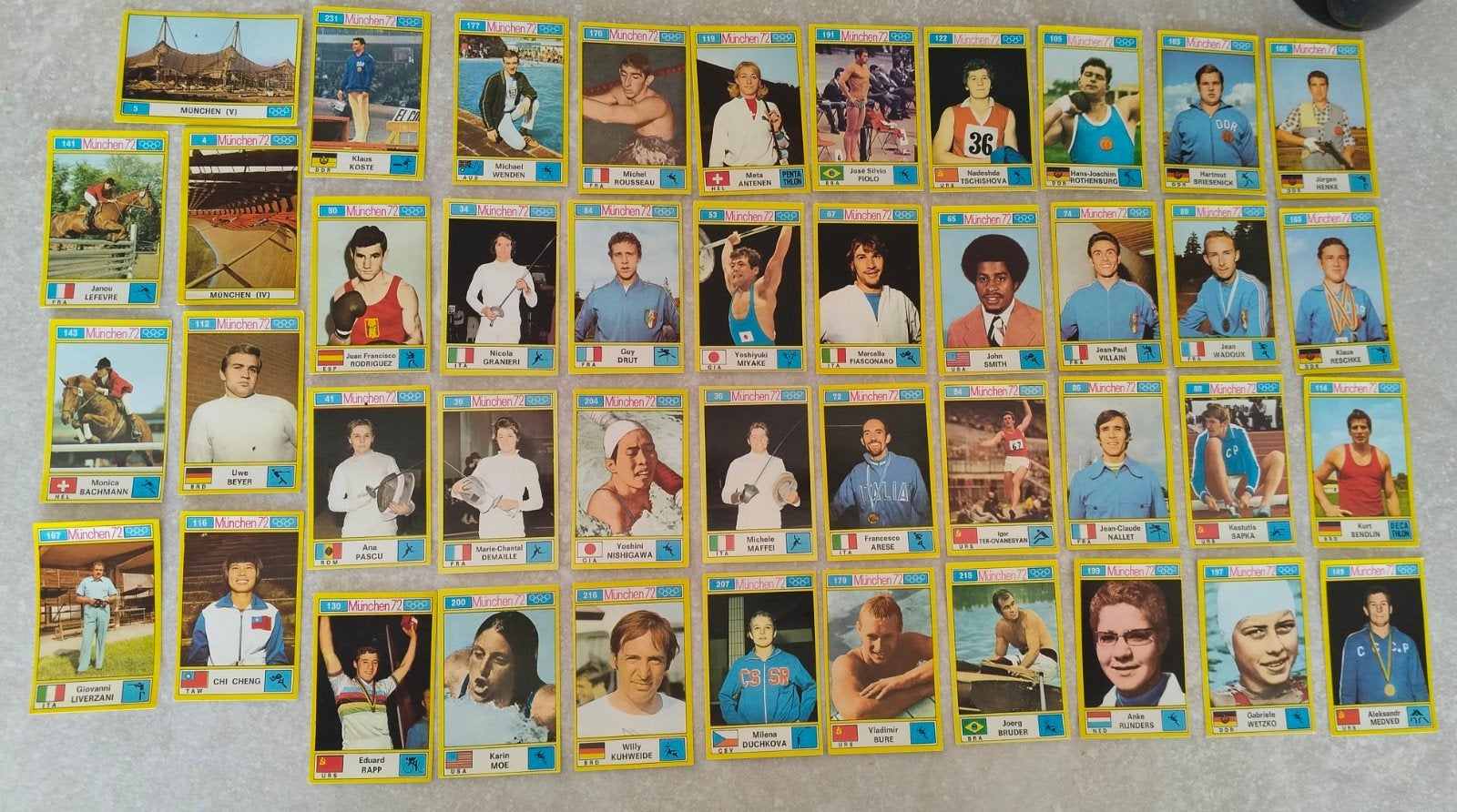 43 orginele Panini plaatjes München 72, Ophalen of Verzenden