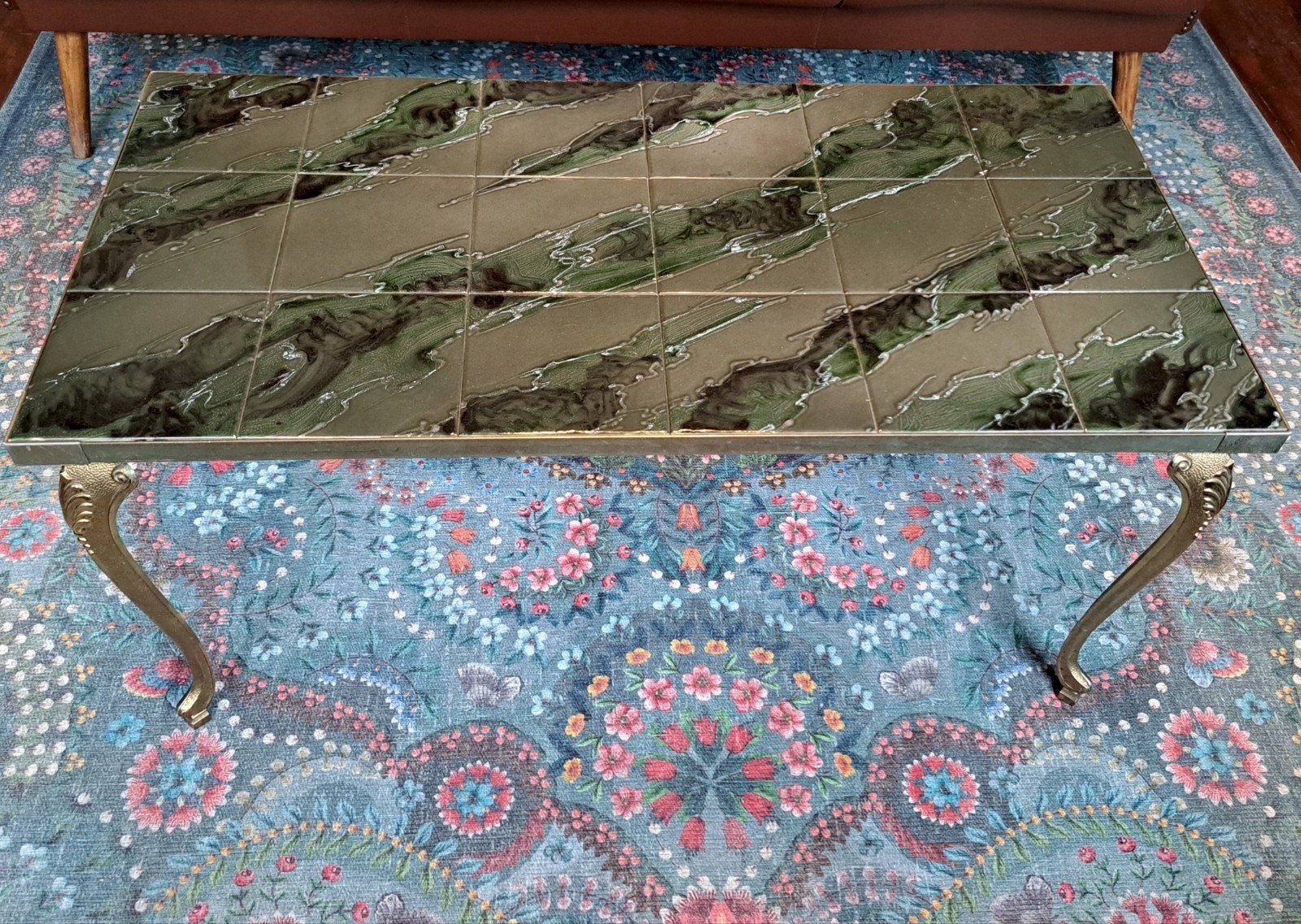 vintage salontafel tegeltafel, Ophalen, Regency vintage retro
