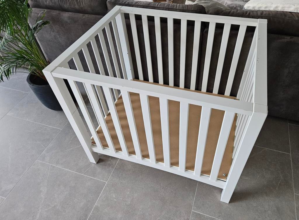 Baby park of box wit, Ophalen, Gebruikt, Rechthoekig, In hoogte verstelbaar
