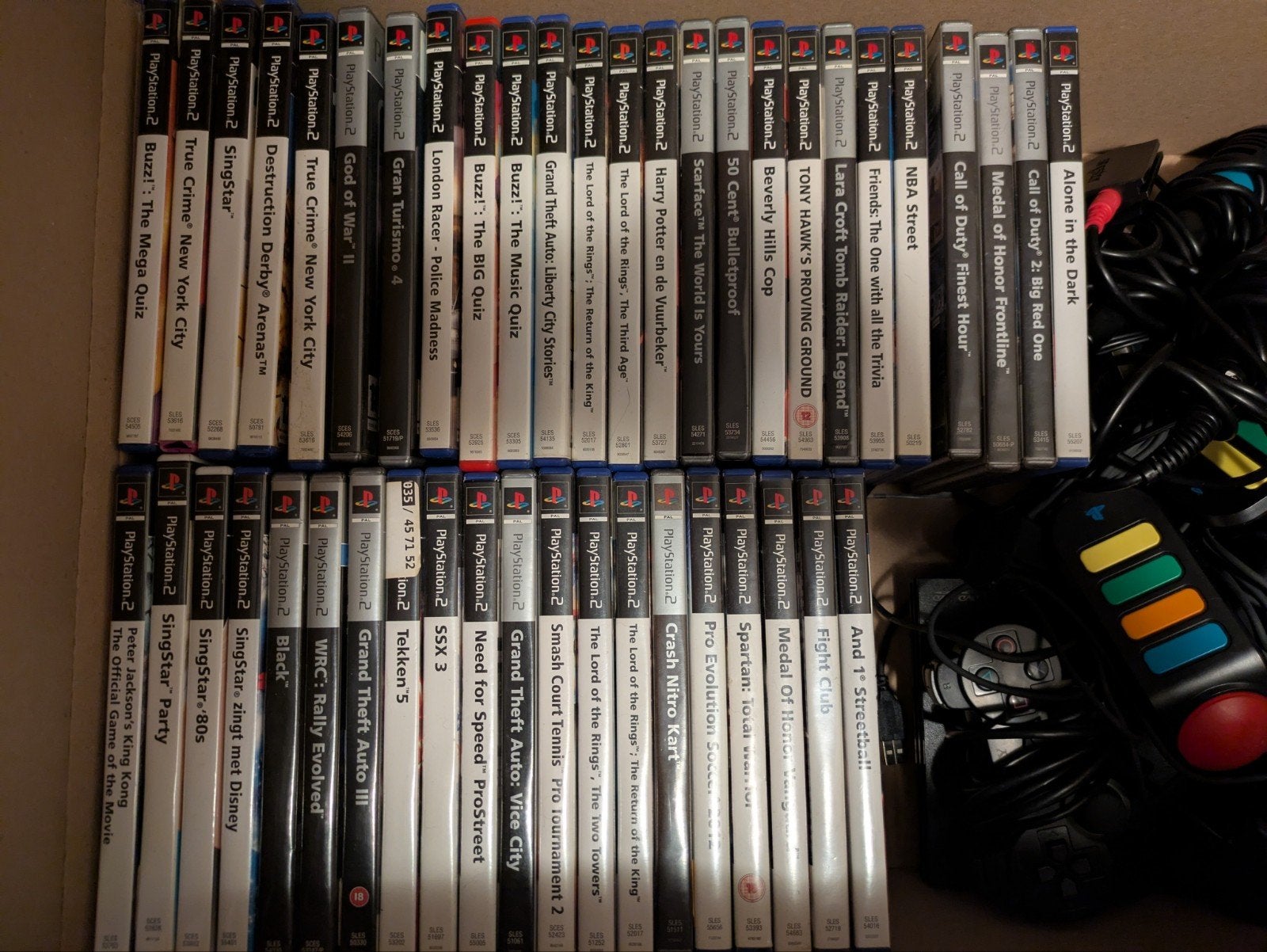 Playstation 2 ps2 + Buzz + Singstar, Ophalen, Gebruikt