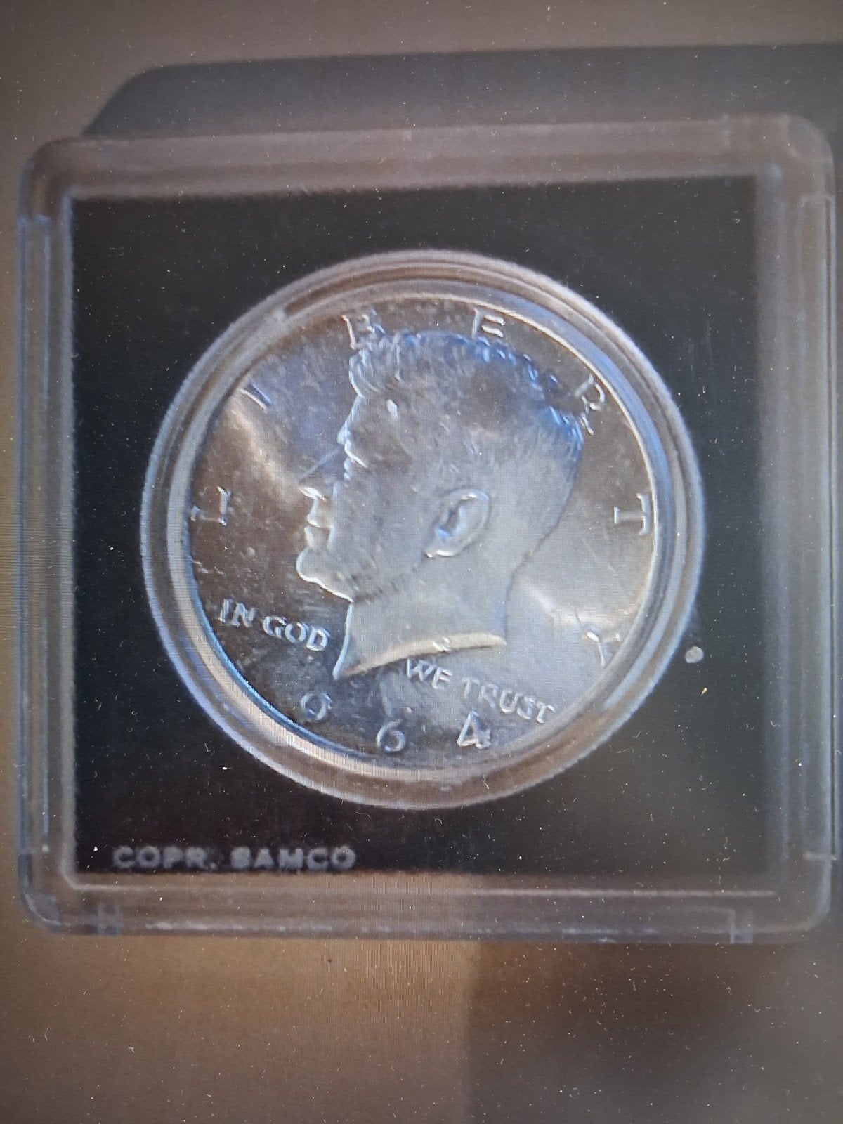 Kennedy Half Dollar 1964 en argent 90%-étui Samco d' origine, Enlèvement ou Envoi, Argent