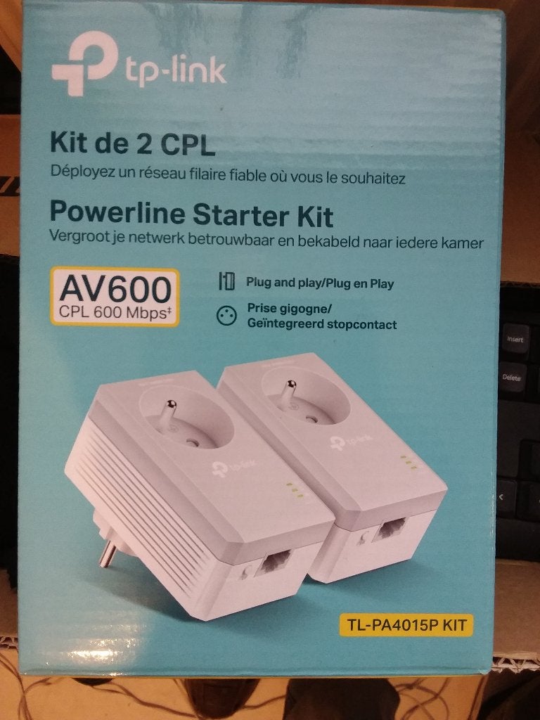 TP-link AV600 Powerline adapter startset, Informatique & Logiciels, Adaptateurs powerline, Neuf, Enlèvement ou Envoi