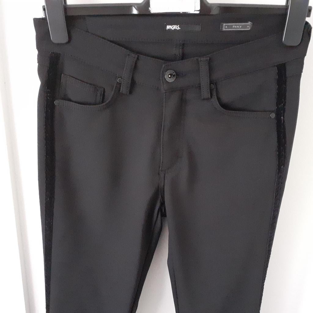 ANGELS Pikzwarte spijkerbroek met bies Maat: 38? Prijs: € 4, Kleding | Dames, Spijkerbroeken en Jeans, Zwart, Ophalen of Verzenden