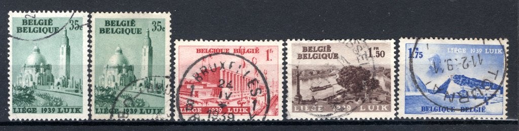 484/487 timbrée 1938 - Exposition de l'eau, Envoi, Affranchi, Oblitéré