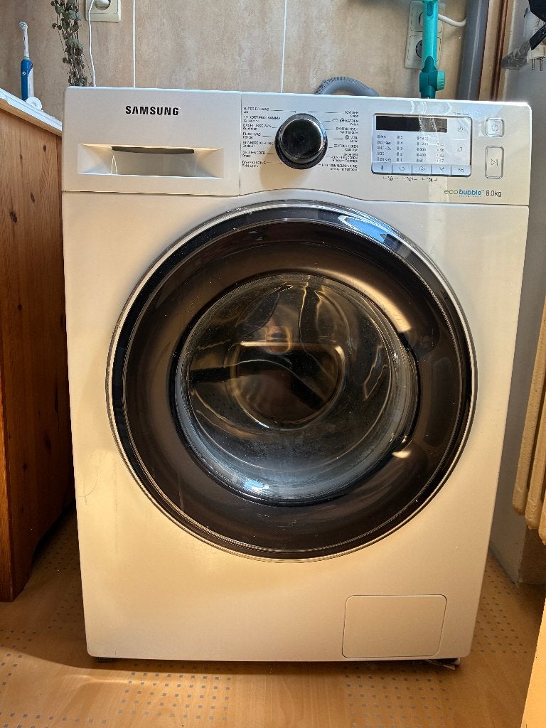 Machine à laver Samsung eco bubble 8kg, Ophalen, 6 tot 8 kg, Gebruikt, Voorlader