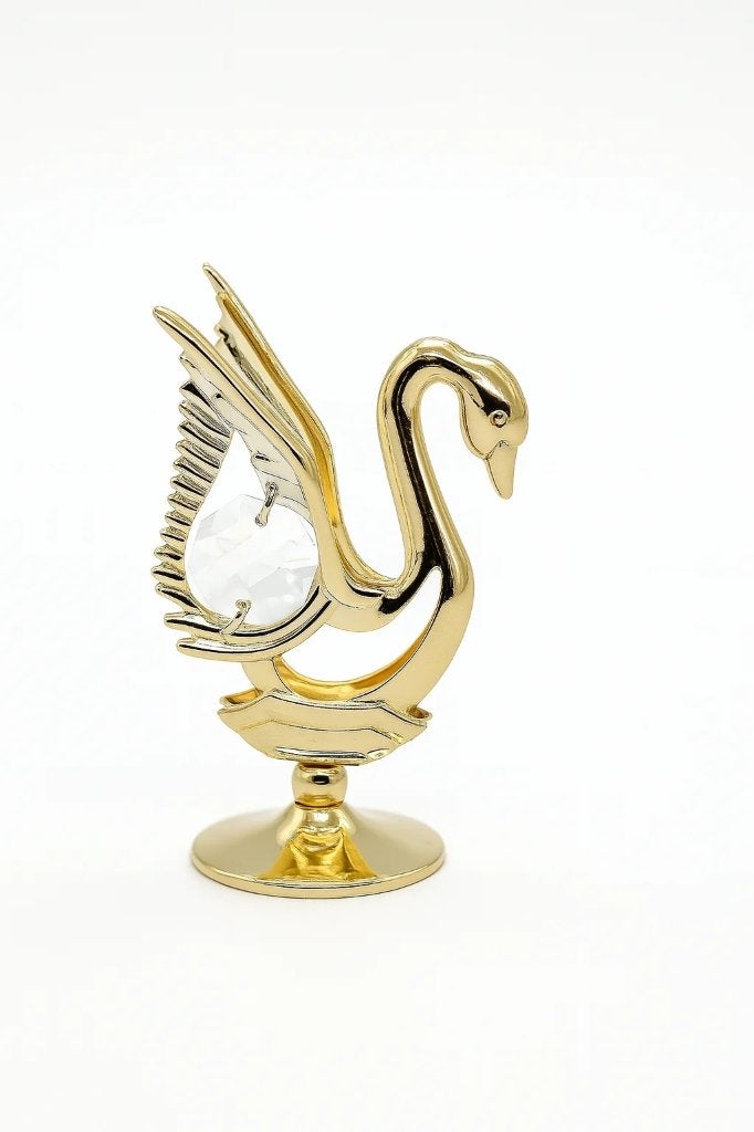 Luxe 24K Vergulde Decoraties met Kristal – €26,95 per stuk!, Neuf, Moderne, Métal, Doré