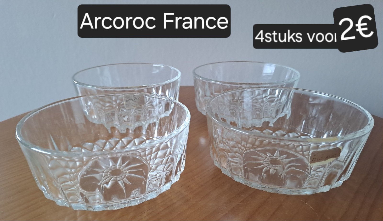 Arcoroc glazen potjes, Ophalen