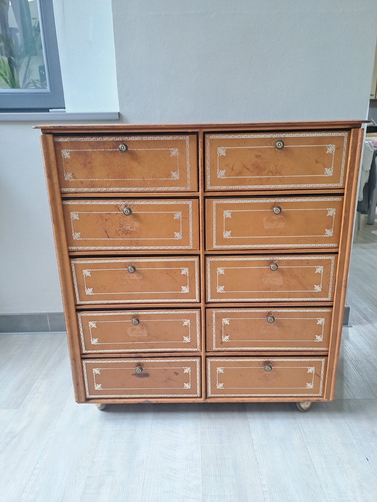 Cognac leren hoesje, Huis en Inrichting, Kasten | Ladekasten, Ophalen, Gebruikt