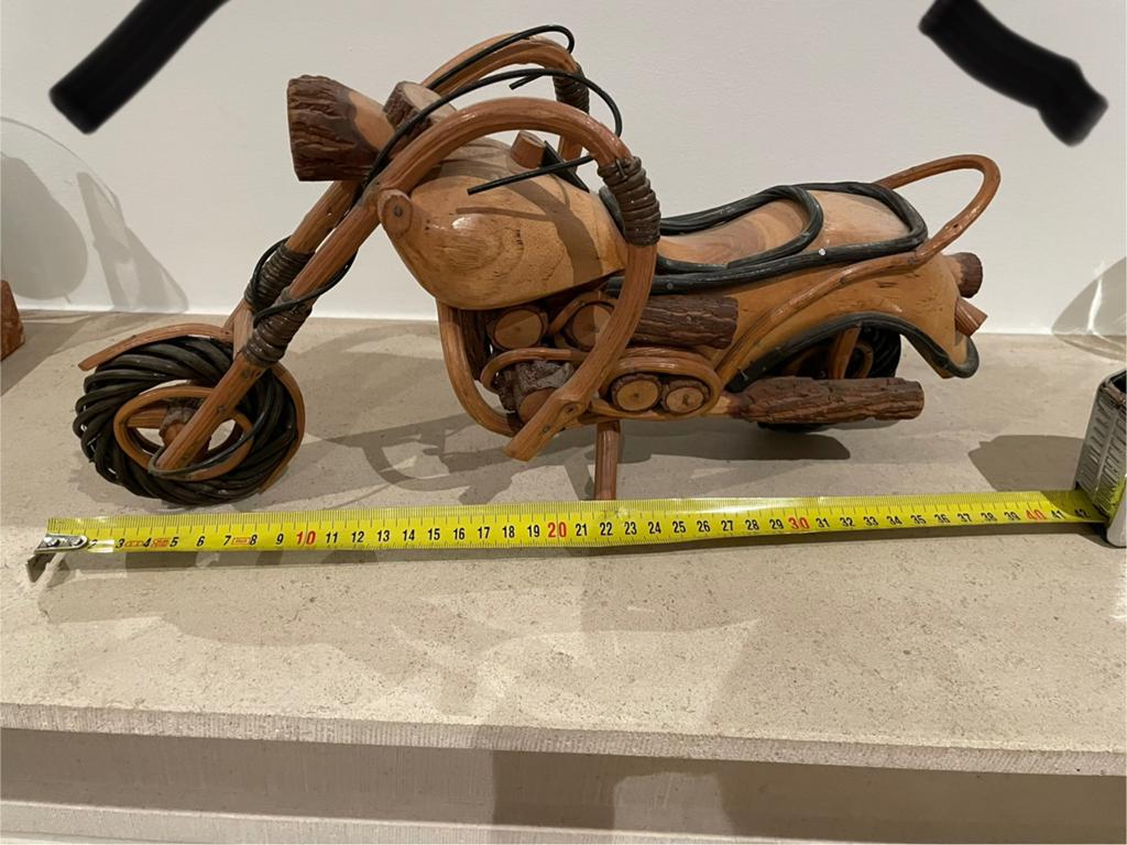 Modèle de moto Harley-Davidson en bois - Fait main, Enlèvement ou Envoi, Comme neuf, Moteur