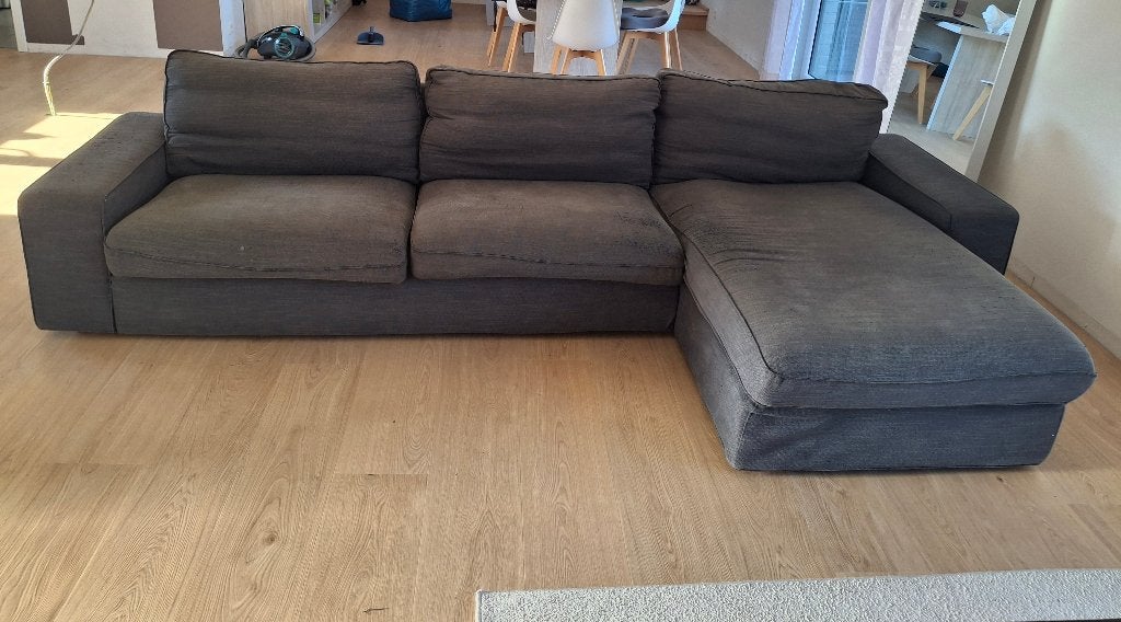 Canapé gris Ikea, 150 cm ou plus, Quatre personnes ou plus, Enlèvement, Utilisé