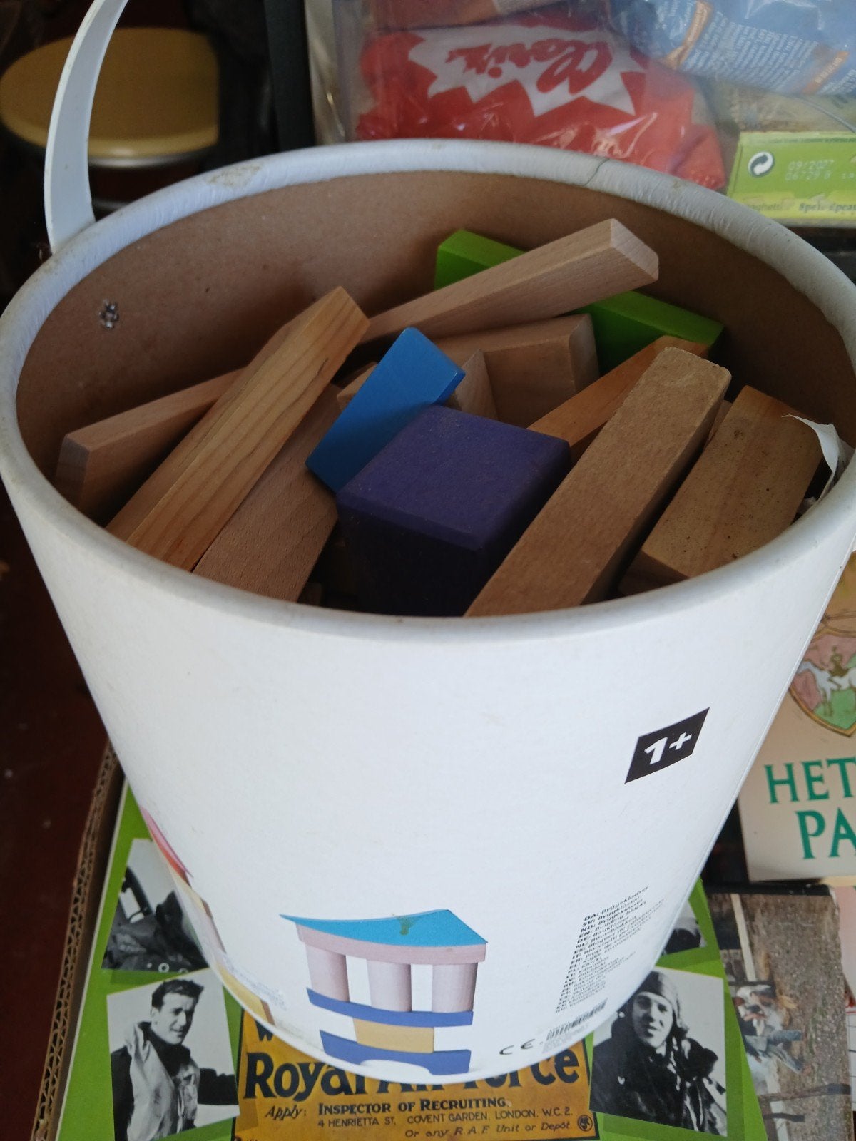 Tonnetje houten blokken, Ophalen of Verzenden