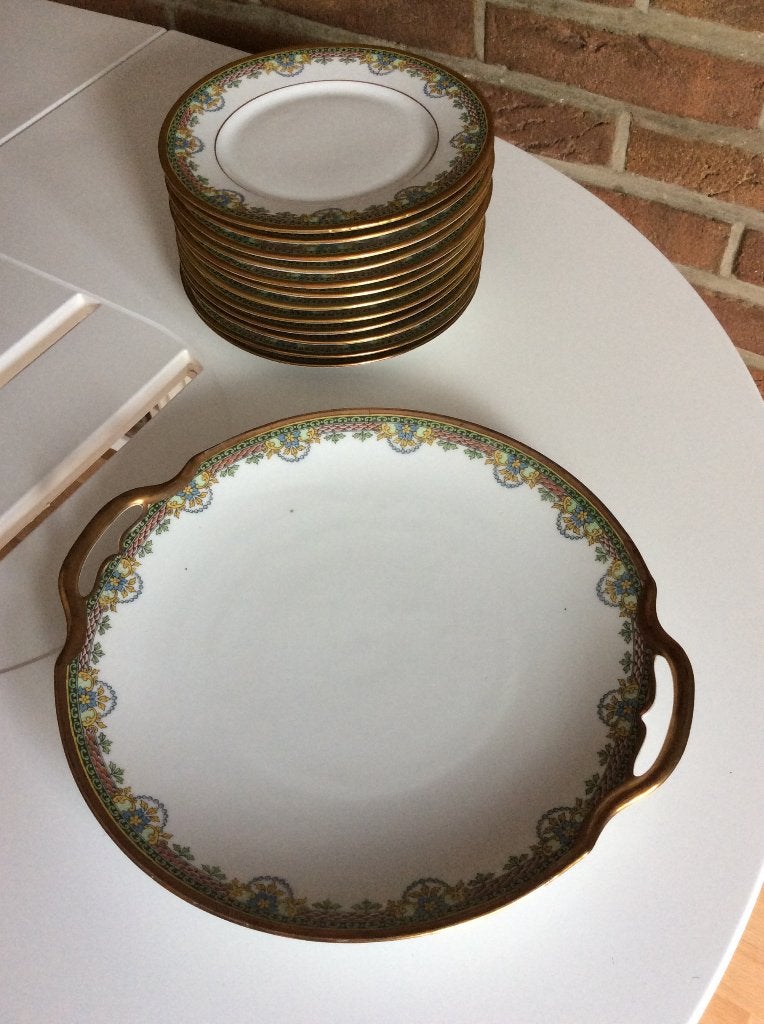 Porseleinen dessertservies uit Limoges, Ophalen, Overige merken, Zo goed als nieuw, Bord(en)