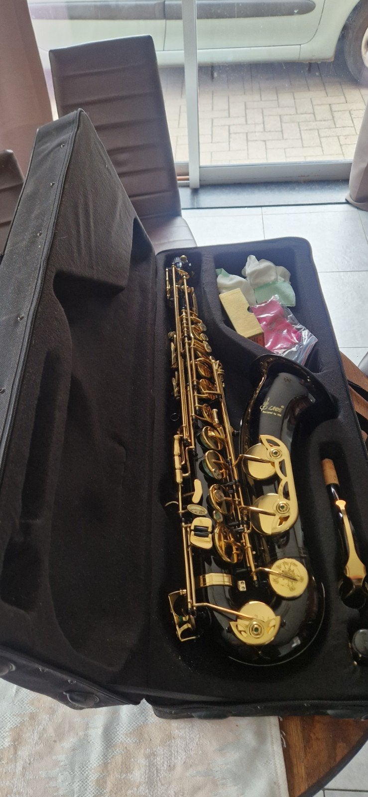 Tenor Sax Slade Zwart heel mooie staat., Ophalen, Tenor