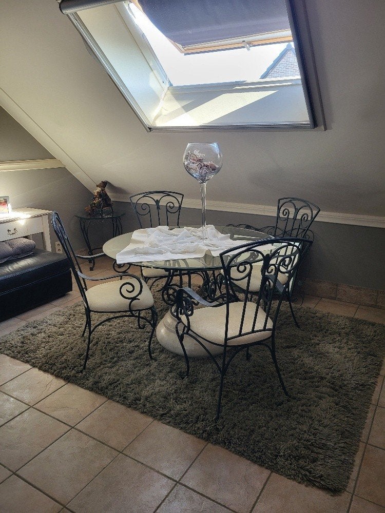Glazen tafel met stoelen, Huis en Inrichting, Ophalen