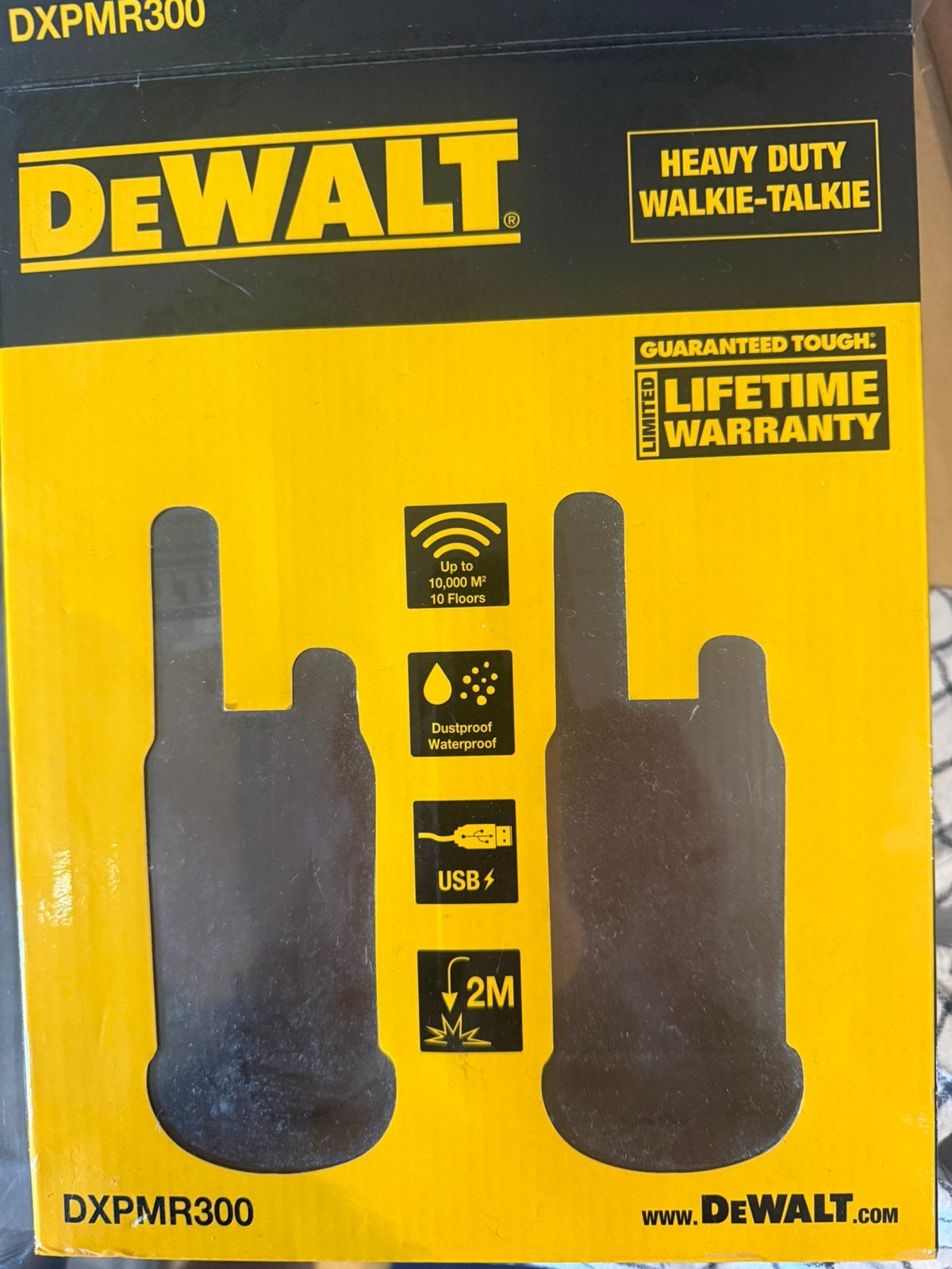 DEWALT DXPMR300 Walkie-Talkies – Set van 2 – Weinig Gebruikt, Ophalen, Zo goed als nieuw