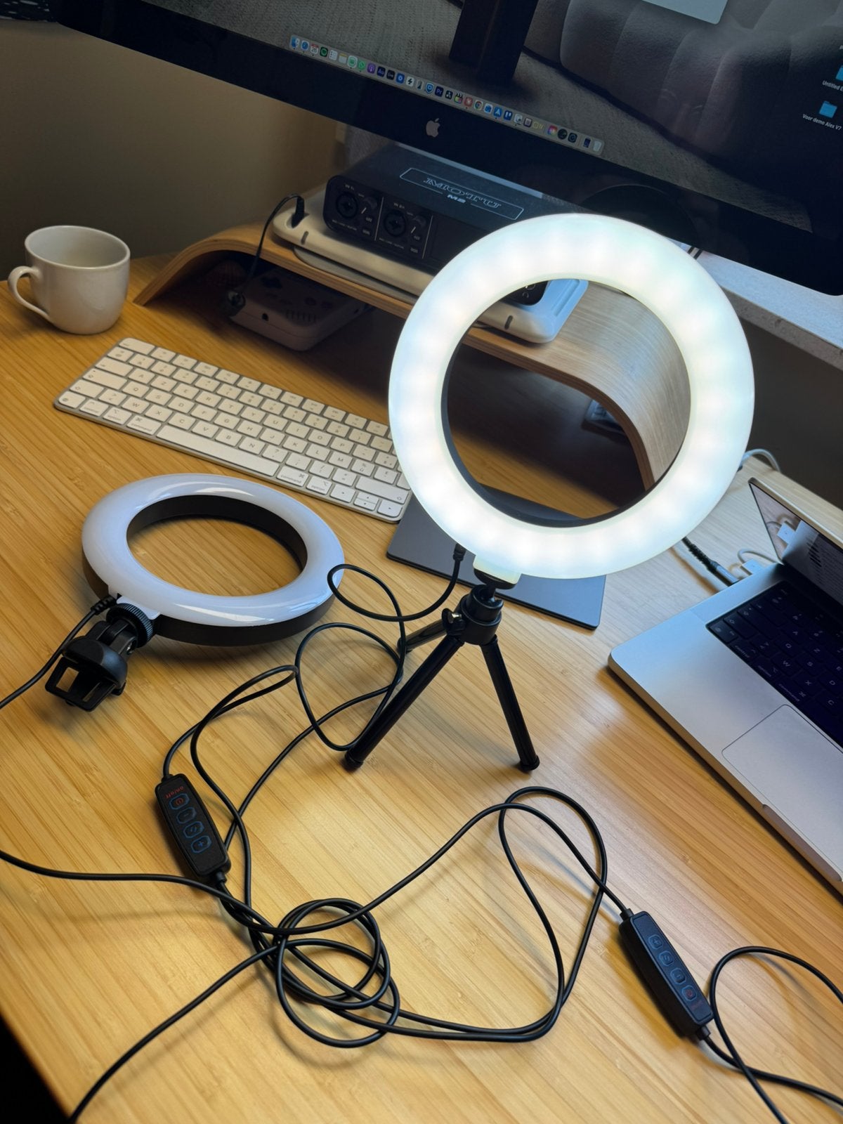 2x USB ring light, Hobby en Vrije tijd, Ophalen, Zo goed als nieuw
