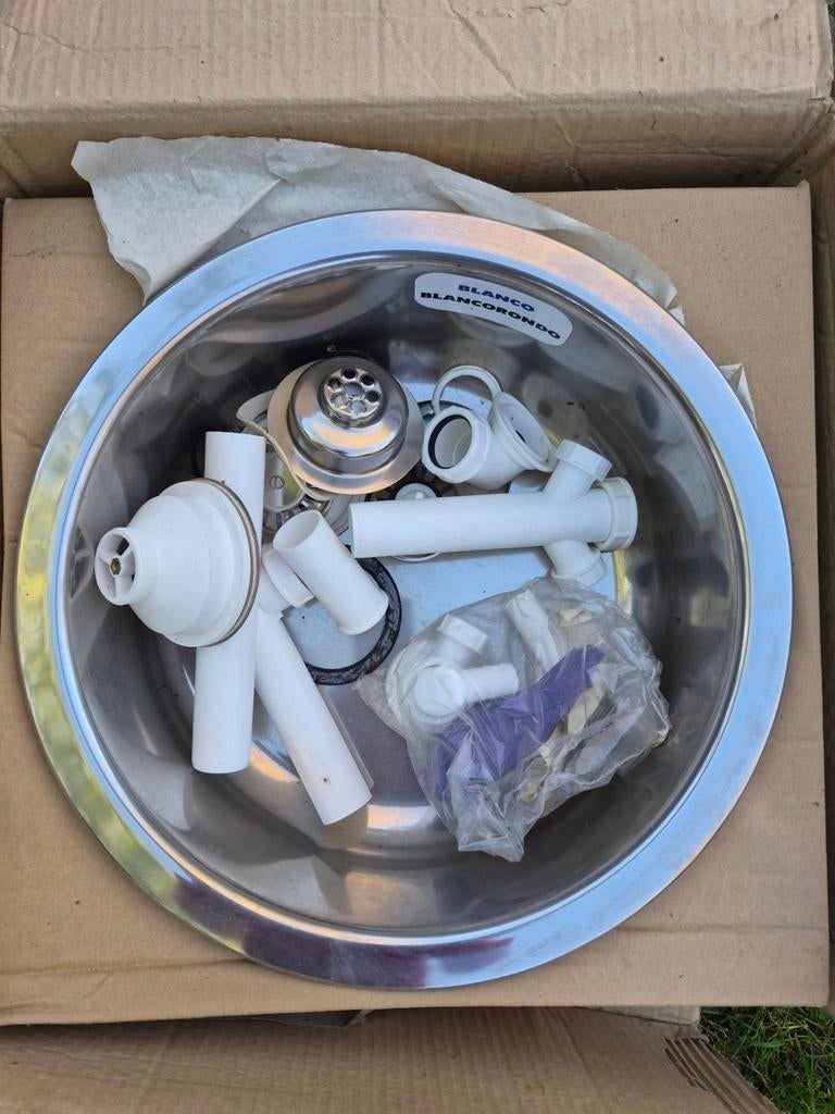 Blancorondo ronde roestvrijstalen spoelbak, Ophalen, Inox