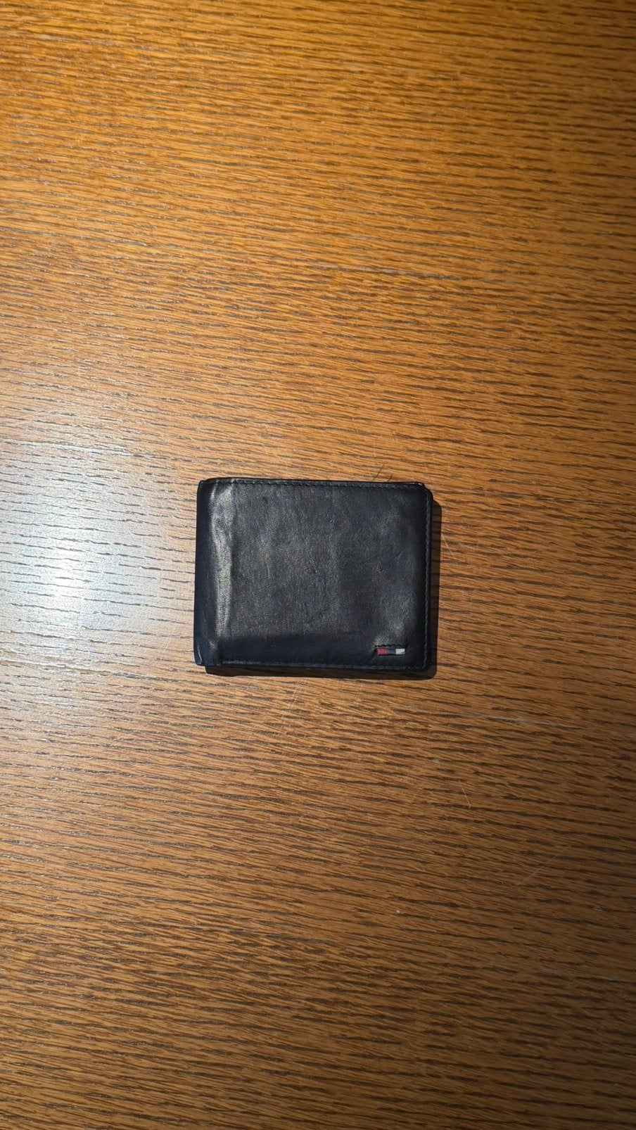 Tommy Hilfiger, Handtassen en Accessoires, Portemonnees, Gebruikt, Zwart, Leder, Ophalen
