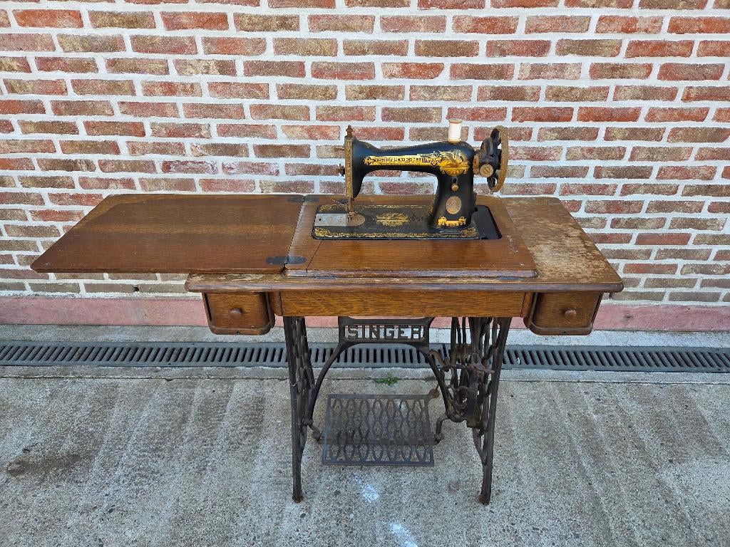 Antieke Singer naaimachine, Antiek en Kunst, Ophalen