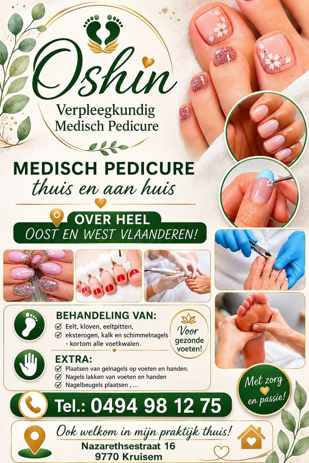 Medisch verpleegkundig Pedicure aan huis en thuis, Enlèvement
