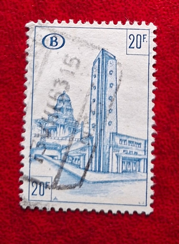 Postzegel België OBP TR 348, Postzegels en Munten, Met stempel, Ophalen of Verzenden, Gestempeld, Treinen