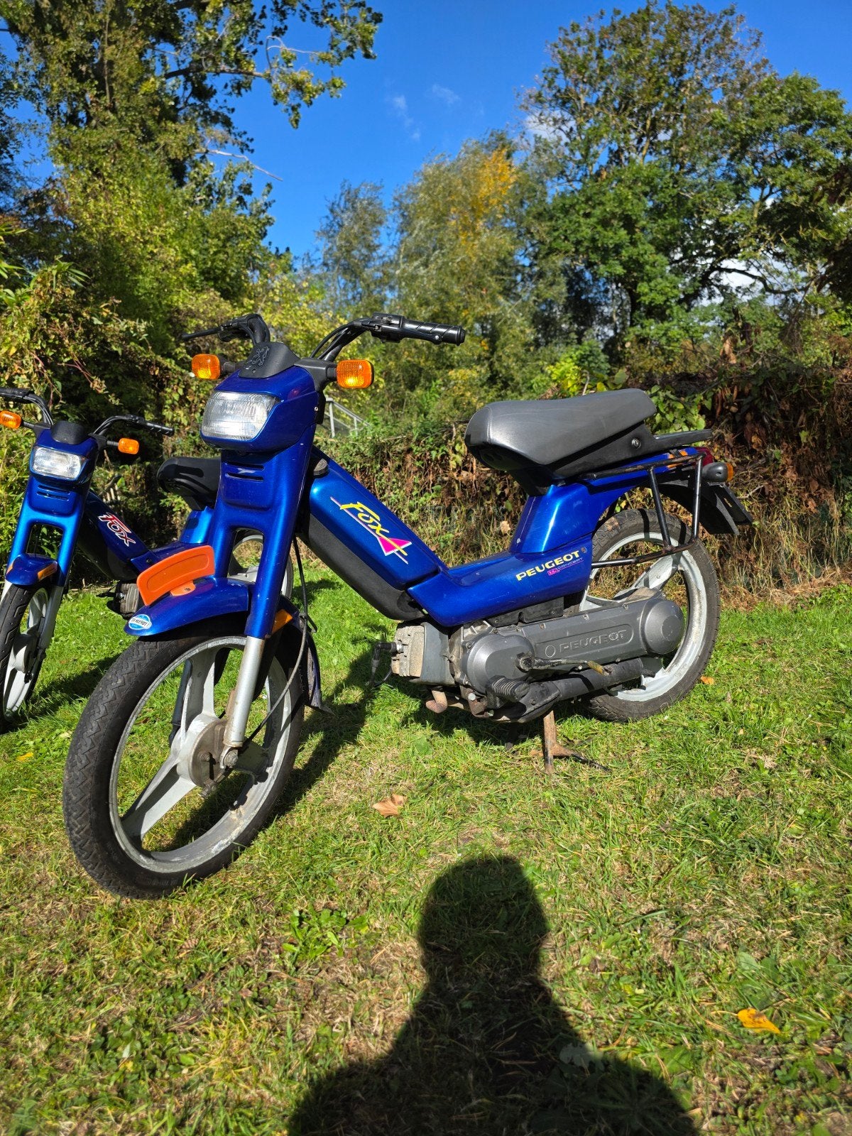 Peugeot Fox Deluxe 50cc – Metallic Blue – Retro look, Fietsen en Brommers, Klasse A (25 km/u), Ophalen of Verzenden, 50 cc, Fox