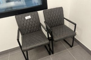 stoelen 2 stuks. topstaat, Ophalen, Zo goed als nieuw, Grijs, Twee