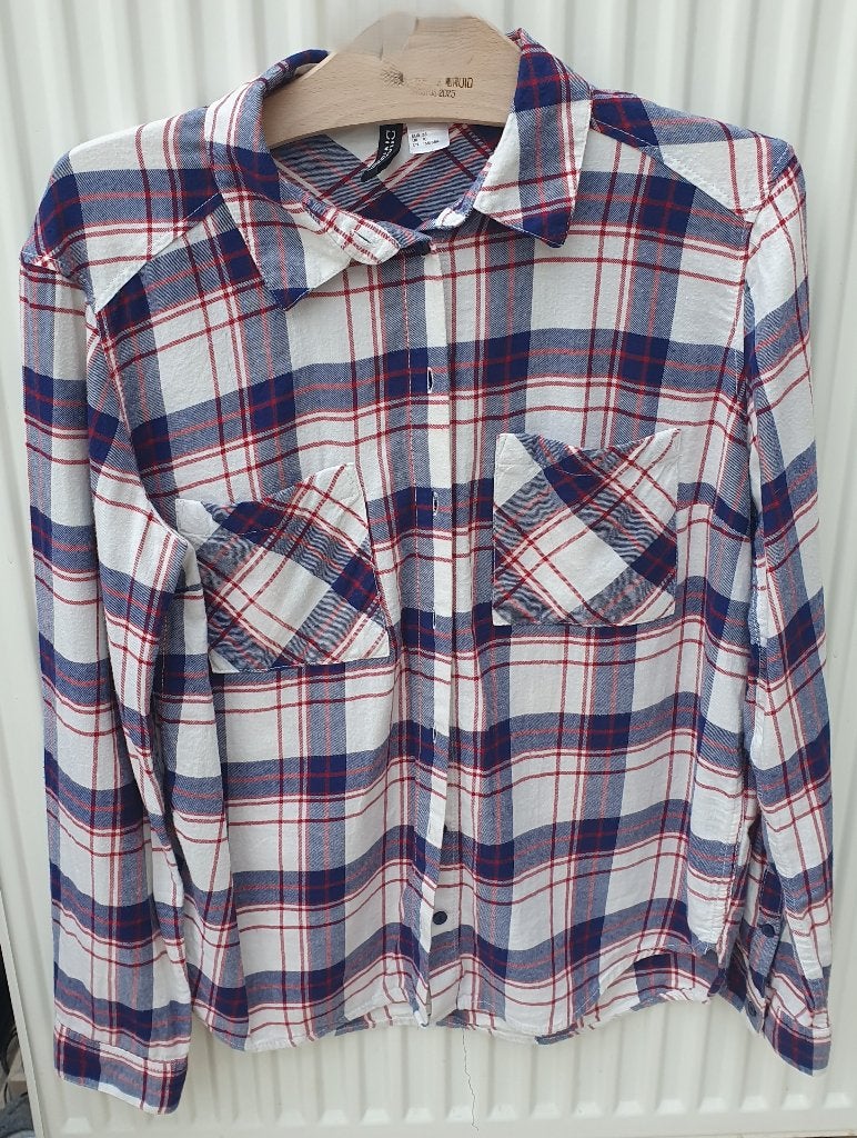 Blouse van H&M maat 38, Enlèvement ou Envoi, Porté, Bleu, Taille 38/40 (M)