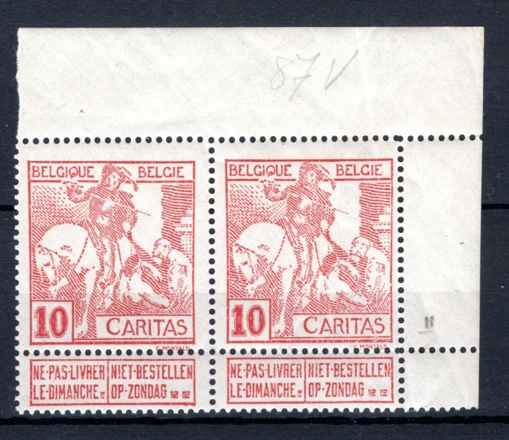 87 MNH 1910 - Caritas 2 pièces, Enlèvement ou Envoi, Non oblitéré, Neuf