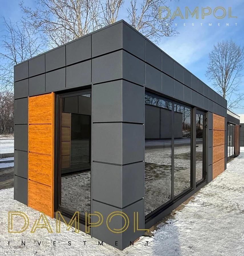 Moderne tuinstudio — klaar voor wooncontainer