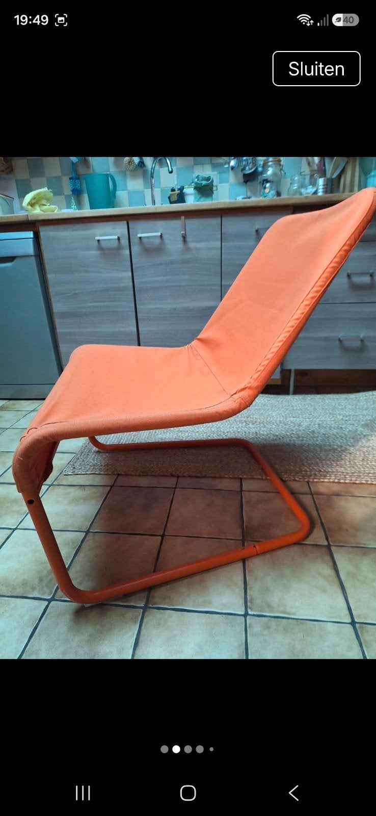 Vintage stoel zetel Locksta IKEA, Ophalen, Gebruikt