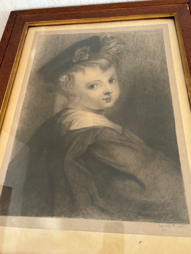 Lithographie d'Auguste Danse, Antiquités & Art, Signé, Enlèvement, Lithographie, Portraits et figures