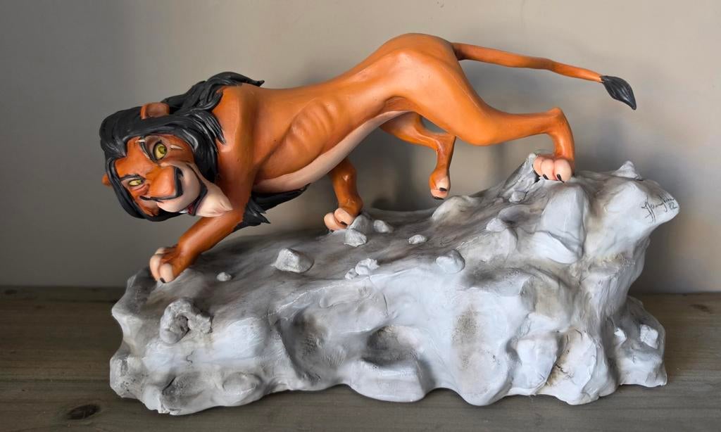 Statue Scar Porcelaine Froide - Roi Lion Disney, Enlèvement, Le Roi Lion ou Le Livre de la Jungle, Comme neuf, Statue ou Figurine