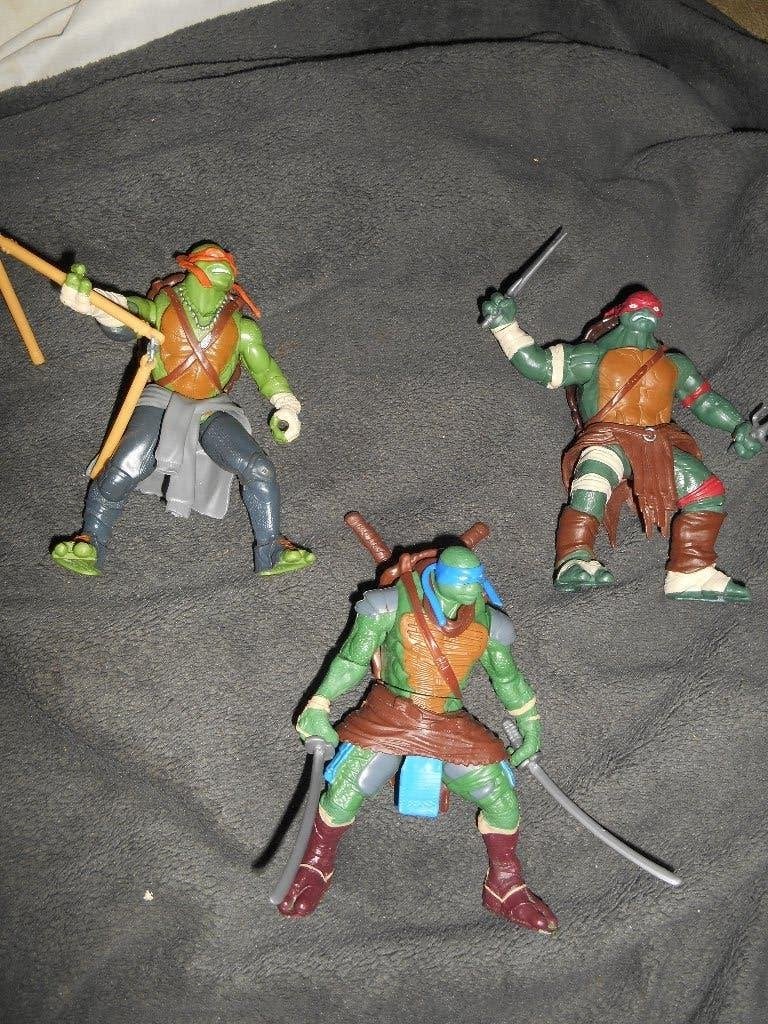 Lot de 3 figurine Tortue Ninja +-15cm, Enfants & Bébés, Enlèvement ou Envoi