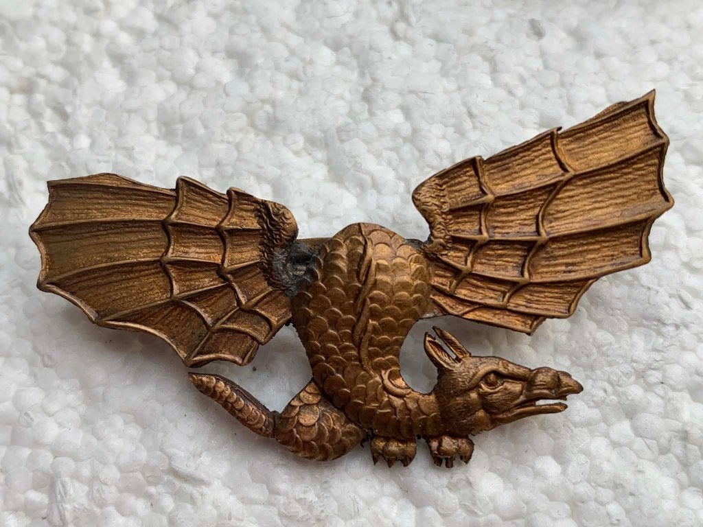 Borsthanger, De Draak, 53e Escadrille de Missiles Luchtmacht, Verzamelen, Ophalen of Verzenden, Luchtmacht, Embleem of Badge